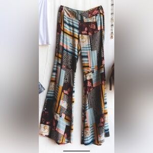 Free people rare patchwork bell bottom flare pants size 6